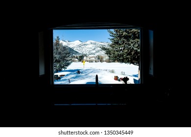 Snow Outside Backyard