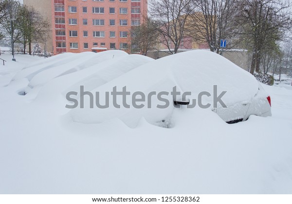 snow pack on
car