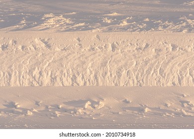 The Snow Patterns From Plowing The Road At Mount Hotham, Victoria, Australia