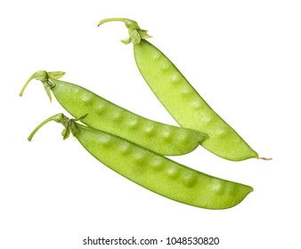 Snow Peas Isolated On White Background