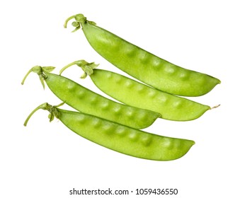 Snow Peas Isolated On White Background