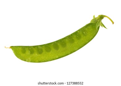 Snow Peas Isolated On White Background