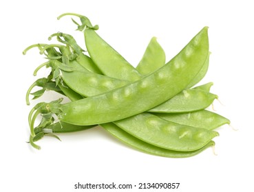 Snow Peas Isolated On White Background