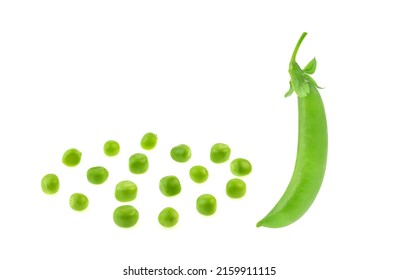 Snow Peas Isolated On White Background