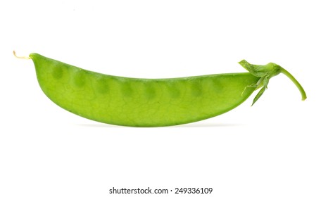 Snow Peas Isolated On White Background