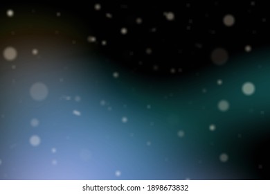 Snow Or Rain On A Dark Background Texture Overlay Bokeh Highlights. Winter Background.