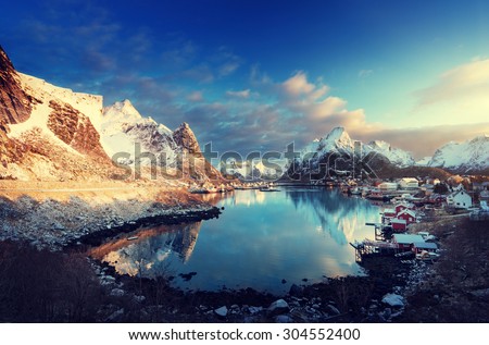 Similar – Foto Bild Panorama Norwegen