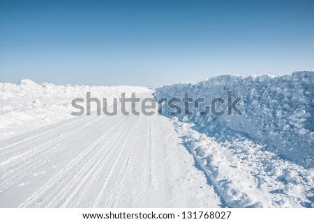 Snow roads after a long winter