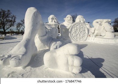 Snow Sculpture For St Paul, Minnesota Winter Carnival