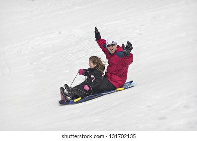 Snow Sledding Fun