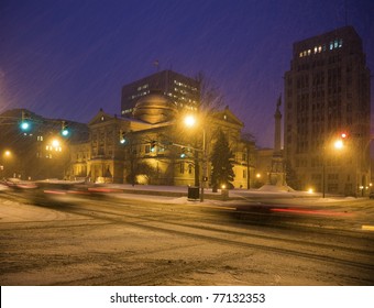 Snow Storm In South Bend, Indiana