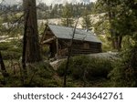 Snow Survey Cabin At Lake Vernon In Yosemite National Park