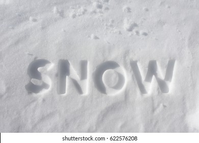Snow Text Debossed In Snow