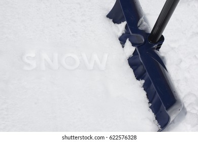 Snow Text Debossed Into Snow