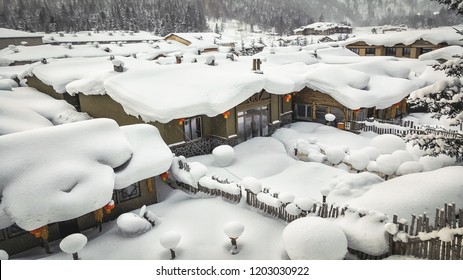 Snow Town In Heilongjiang
