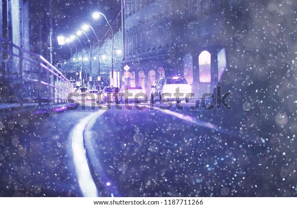 snow
transport road city / landscape in a night city in winter, cars on
the road in traffic jam in cold weather,
snow