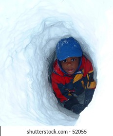 In the snow tunnel