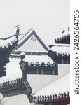 Snow view of Guiyuan Zen Temple in Wuhan