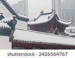 Snow view of Guiyuan Zen Temple in Wuhan