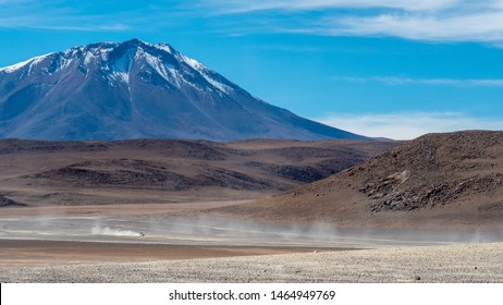 Snow Volcanic Mountain In The Eduardo Abaroa Andean Fauna National Reserve