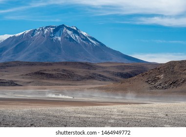 Snow Volcanic Mountain In The Eduardo Abaroa Andean Fauna National Reserve