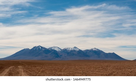 Snow Volcanic Mountain In The Eduardo Abaroa Andean Fauna National Reserve