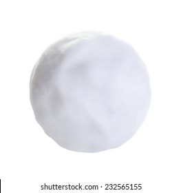 Snowball Isolated On White Background