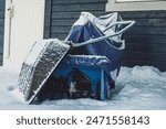 Snowblower and snowshuffle waiting for snow