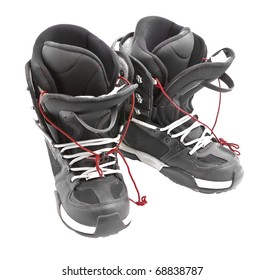 Snowboard Boots Isolated On White