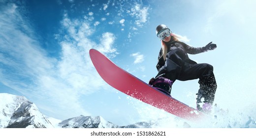 
Snowboarder in action. Extreme winter sports. - Shutterstock ID 1531862621