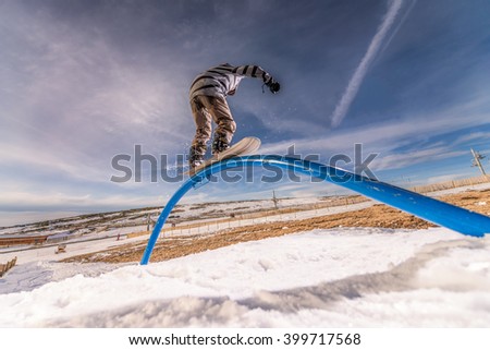 Similar – frontside boardslide II