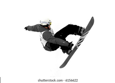 Snowboarder Isolated On White