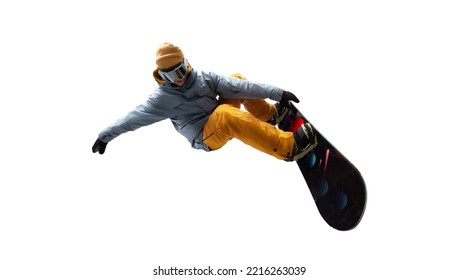 Snowboarder isolated on white background - Shutterstock ID 2216263039