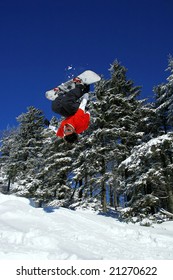 Snowboarder Make A Flip