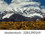 Snow-capped Mount Aconcagua, South America’s tallest peak.