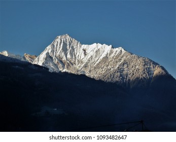 Snowcapped mountain view