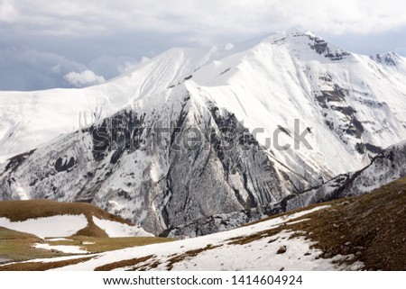 Similar – Image, Stock Photo View of the Ötztal mountains from the Rettenbach glacier