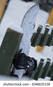 A Snowcapped Snowboard