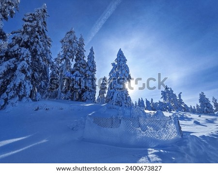 Similar – winter hiking country