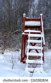 Snow-covered Biotech Facility For Hunting And Wildlife Observation