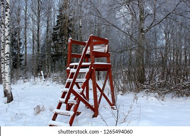 Snow-covered Biotech Facility For Hunting And Wildlife Observation	
