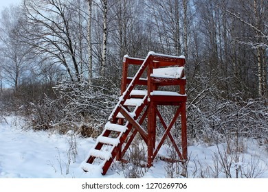 Snow-covered Biotech Facility For Hunting And Wildlife Observation	
