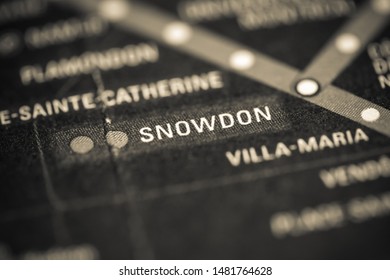 Snowdon. Montreal Metro On A Map