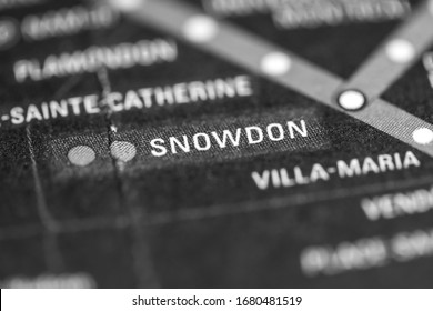 Snowdon. Montreal Metro On A Map.