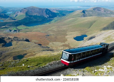 Snowdon Mountain Railway Train In Wales