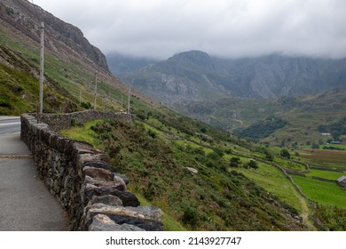 Snowdonia Mountains From A4086 Road 'Llanberis Pass'