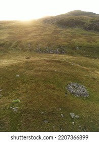 Snowdonia National Park. Wales. UK. September. 23. 2022. Autumn Equinox Sunrise At Bryn Cader Faner Cairn Circle