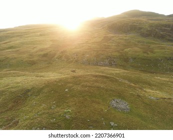 Snowdonia National Park. Wales. UK. September. 23. 2022. Autumn Equinox Sunrise At Bryn Cader Faner Cairn Circle