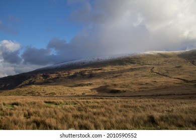 Snowdonia Winter Views With Clouds And Snow 