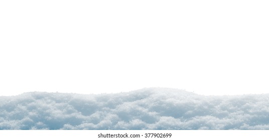 Snowdrift, Bank. Isolated On White.